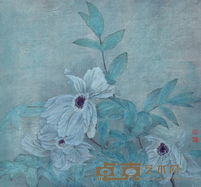 江宏伟 芍药 镜心 43×45cm