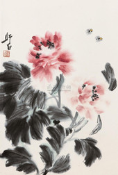 娄师白 花卉 立轴