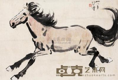 徐悲鸿 1939年作 奔马图 立轴 49×72cm