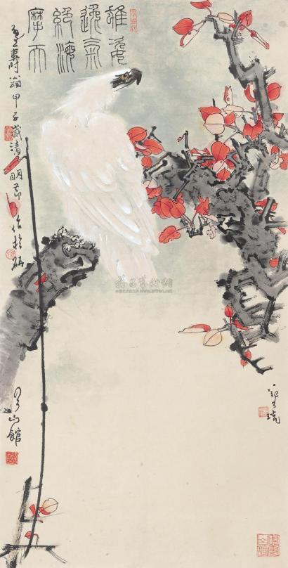 郑乃珖 1984年作 花鸟 立轴