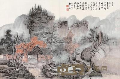 郑午昌 1934年作 溪山幽居 镜心 44×67cm