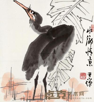 李苦禅 鹭鸶 立轴 47×44cm