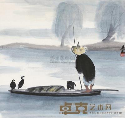 林风眠 渔翁 镜心 65×68cm