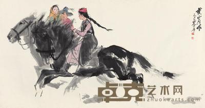 黄胄 1960年作 赛马图 镜心 91×168cm