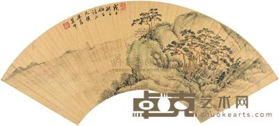 莫绅 帆影图 扇面 16×50cm