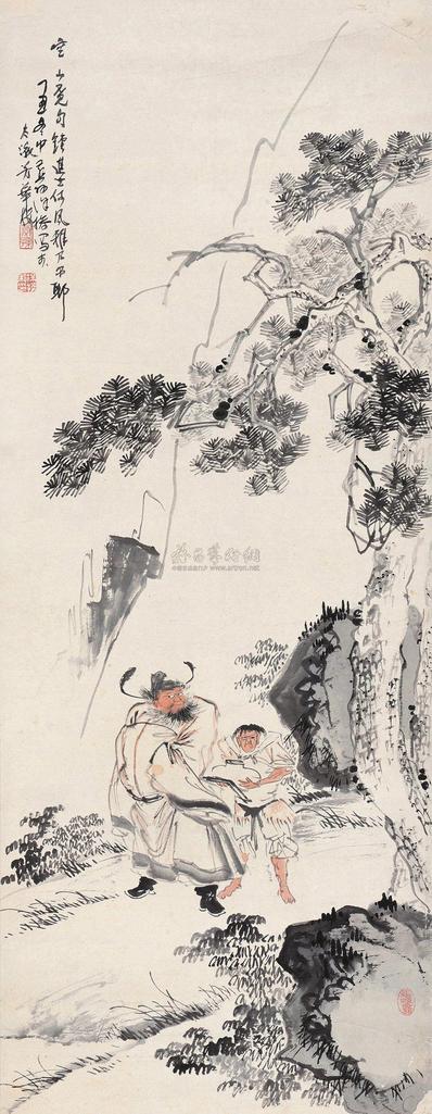徐操 1936年作 钟馗巡游 立轴