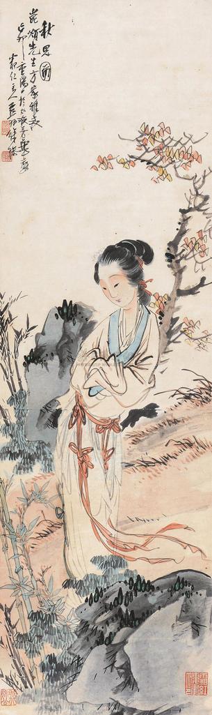 徐操 1939年作 秋思图 立轴