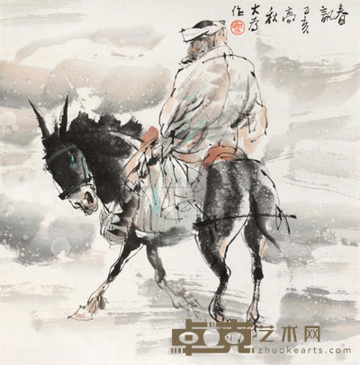 刘大为 1995年作 春讯 立轴 48×47cm
