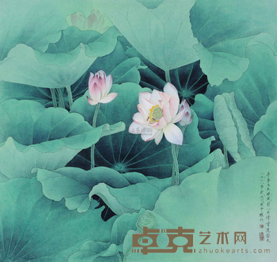 周中耀 1998年作 亭亭玉立 镜心 84.5×89.5cm