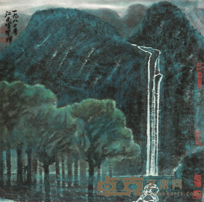 项栋辉 1987年作 江南 镜心 69×69cm