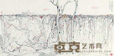 吴冠中 1991年作 墙上秋色 69.5×138cm