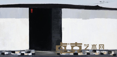 吴冠中 2002年作 秋瑾故居 70×140cm