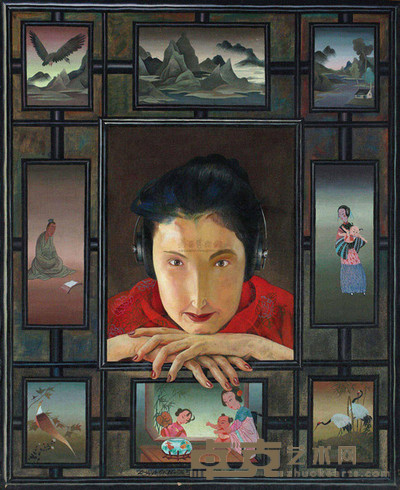 张弓 1992年作 画中人 73×60cm