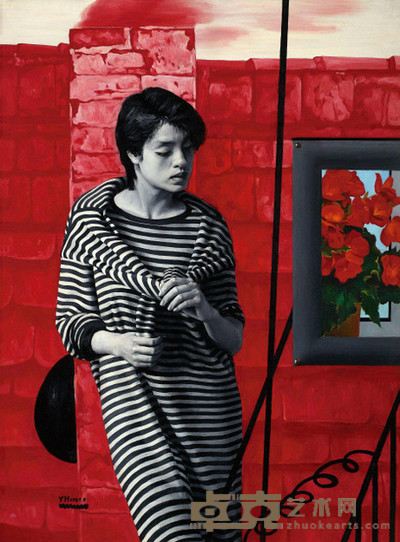 喻红 1989年作 自画像 130×97cm