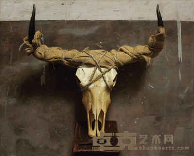 冷军 1992年作 捆绑的牛角 78×98cm