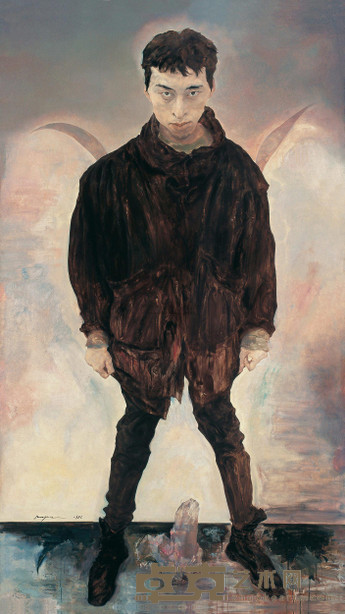毛焰 1996年作 青年小卡的肖像 200×115cm