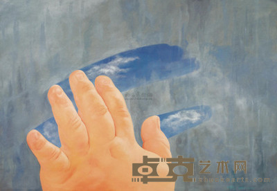 方力钧 2004-2005年作 手 250×360cm