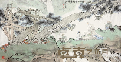 范曾 2000年作 清奇古怪雅集图 镜心 123×243cm