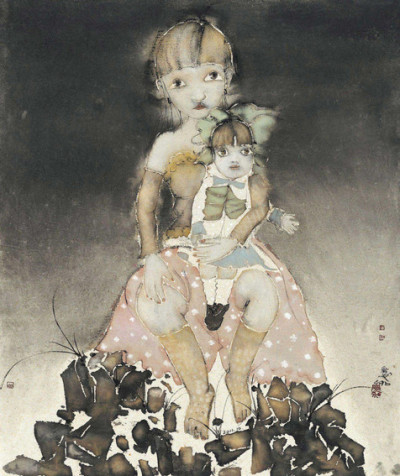 刘庆和 2011年作 金丝娃娃 镜心