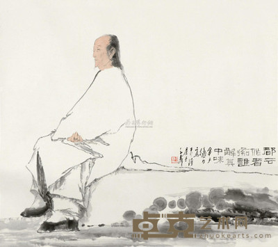 王子武 1984年作 曹雪芹像 镜心 94×105.5cm