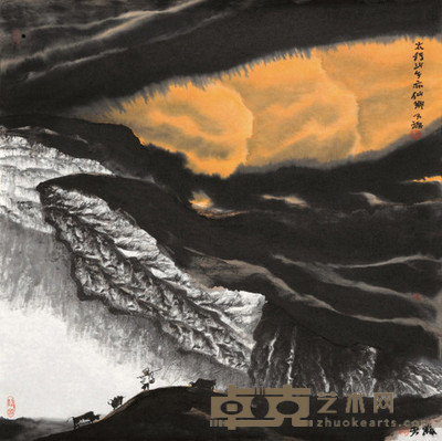 贾又福 太行山乡亦仙乡 镜心 68×68cm