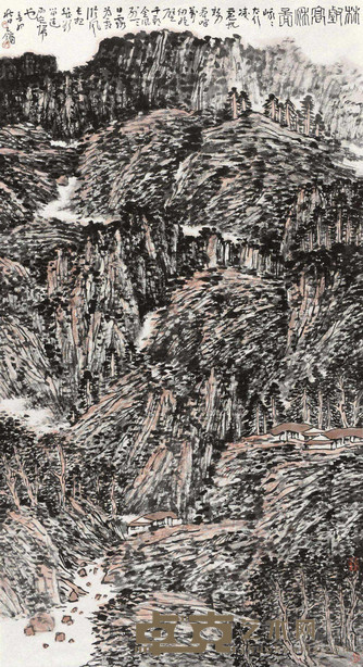 王镛 2011年作 林壑高秋图 镜心 176×96cm