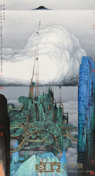 薛亮 2002年作 云泉高致图 镜心 179×96cm