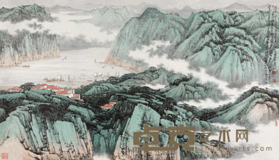 薛亮 1987年作 淮山隐隐 镜心 105×185cm