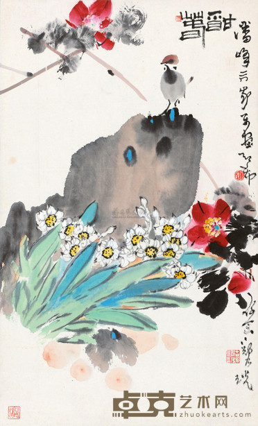 郑乃珖 春酣 立轴 69×42cm