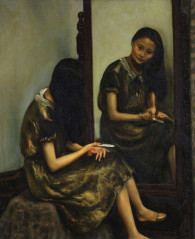 杨飞云 1986年作 少女与老镜子