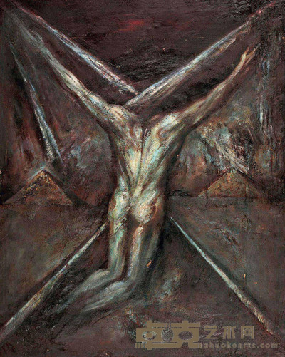 丁方 1987-1988年作 悲剧的力量之四 100×80cm