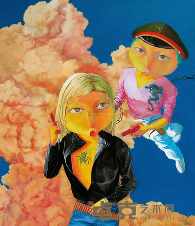 谭宗斌 2008年作 空中奇兵 150×130cm