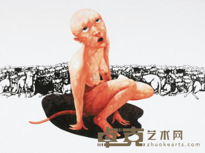 黄斌 2007年作 猫NO.15 90×120cm