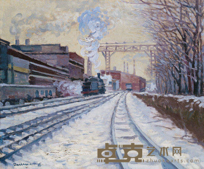 常天鹄 2001年作 暮归 50×60cm