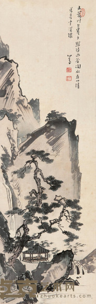 溥儒 寒亭深坐 立轴 63×20cm