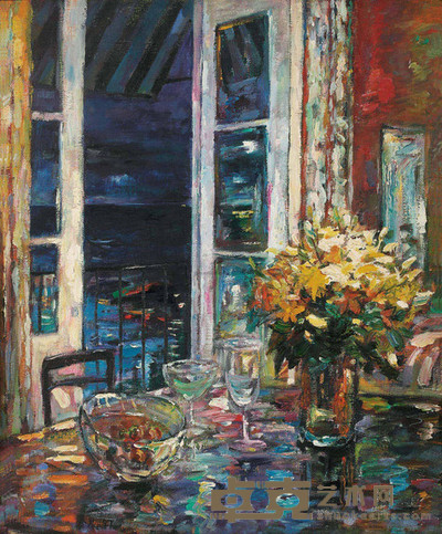 赵春南 1997年作 窗前 60×50cm