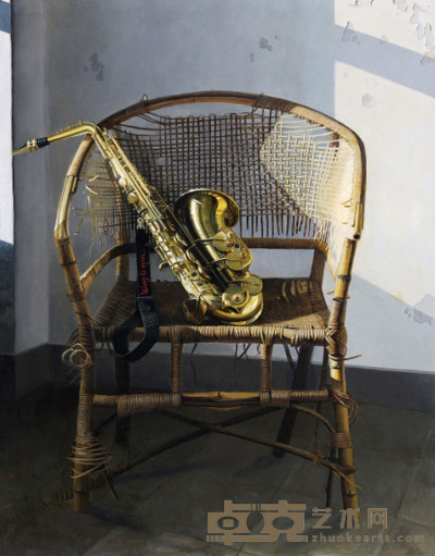 王力民 藤椅上的乐器 126×110cm