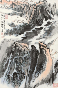 陆俨少 1979年作 云中山景 立轴