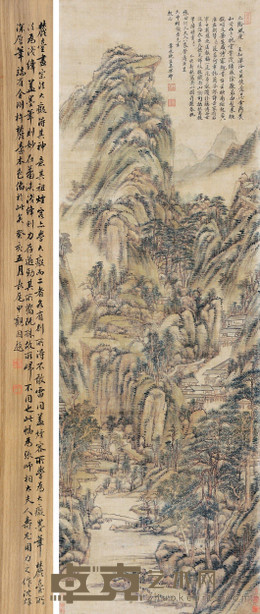王原祁 1695年作 南山图 立轴 165×54cm