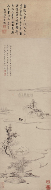万寿祺 隰西草堂图 立轴