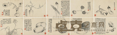 边寿民 花果册 册页 (十开) 23×30cm×10
