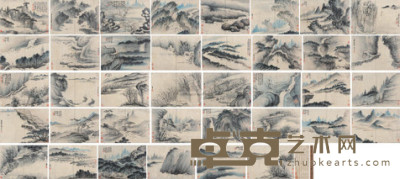 梅清 山水册 册页 （三十八开） 34×49cm×38