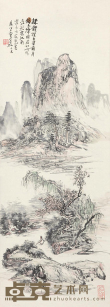 黄宾虹 1949年作 峦影江南 立轴 113×41cm