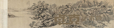 清陈凤翔绘竹屋著书图 (一幅) 45.3×166.5cm