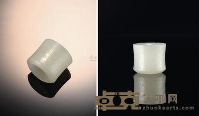 清乾隆 白玉御题诗扳指 直径3cm