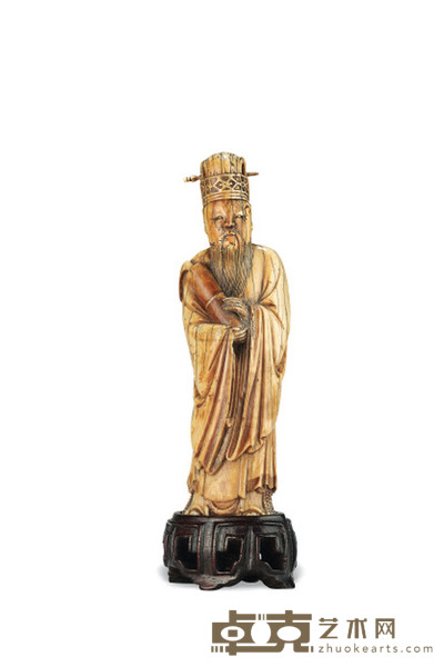 明 象牙雕文昌像 高12.5cm