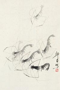 娄师白 虾 镜心