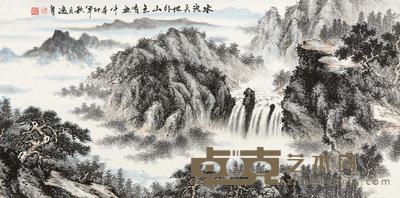 顾红伟 2011年作 水流天地外 山色有无中 69×136cm