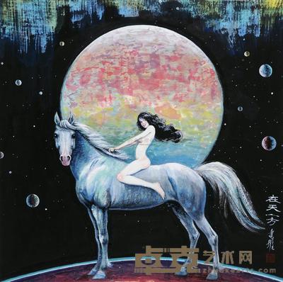 姚迪雄 2011年作 在天一方 69×68cm