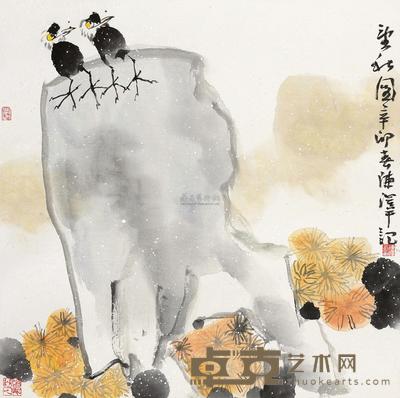 陈泽 2011年作 望秋图 66×66cm